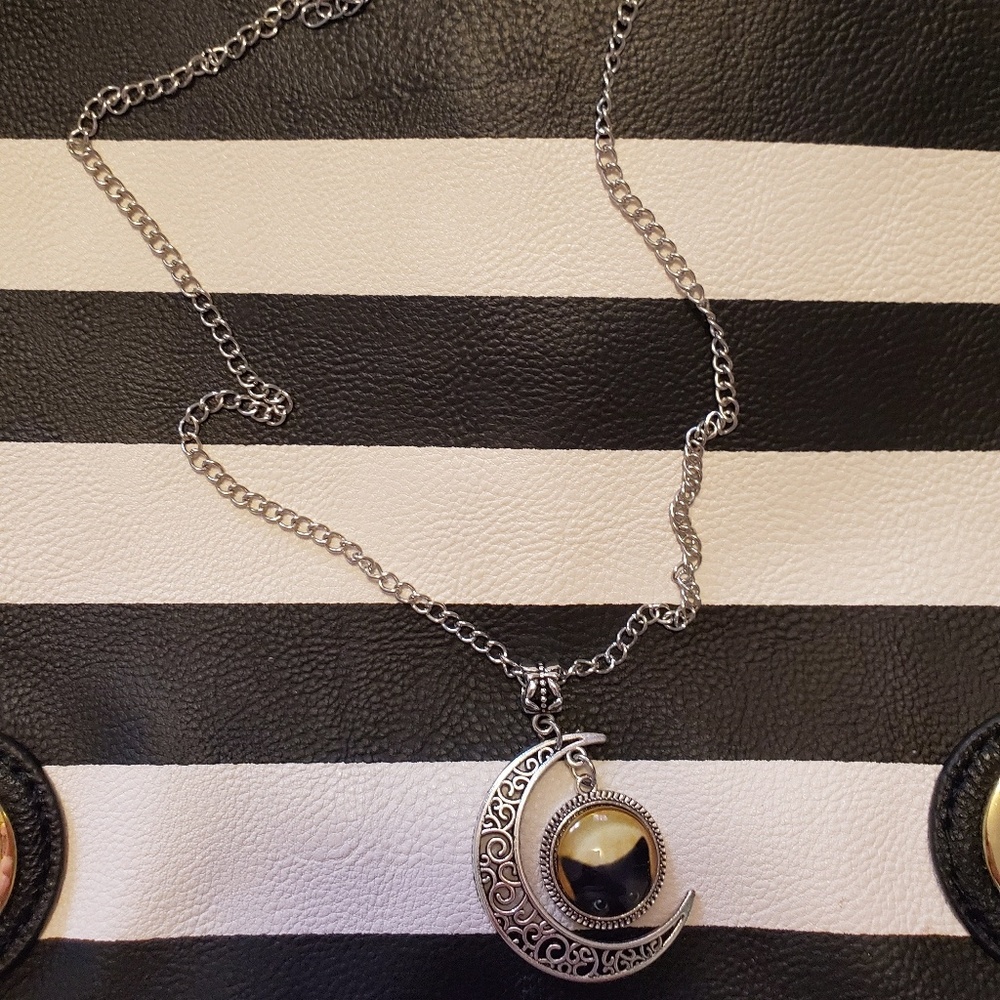NWOT Cat Moon Necklace
